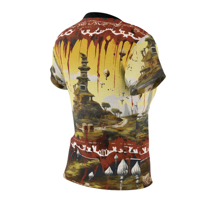 Japanese Temple In Village And Ornaments T-Shirt