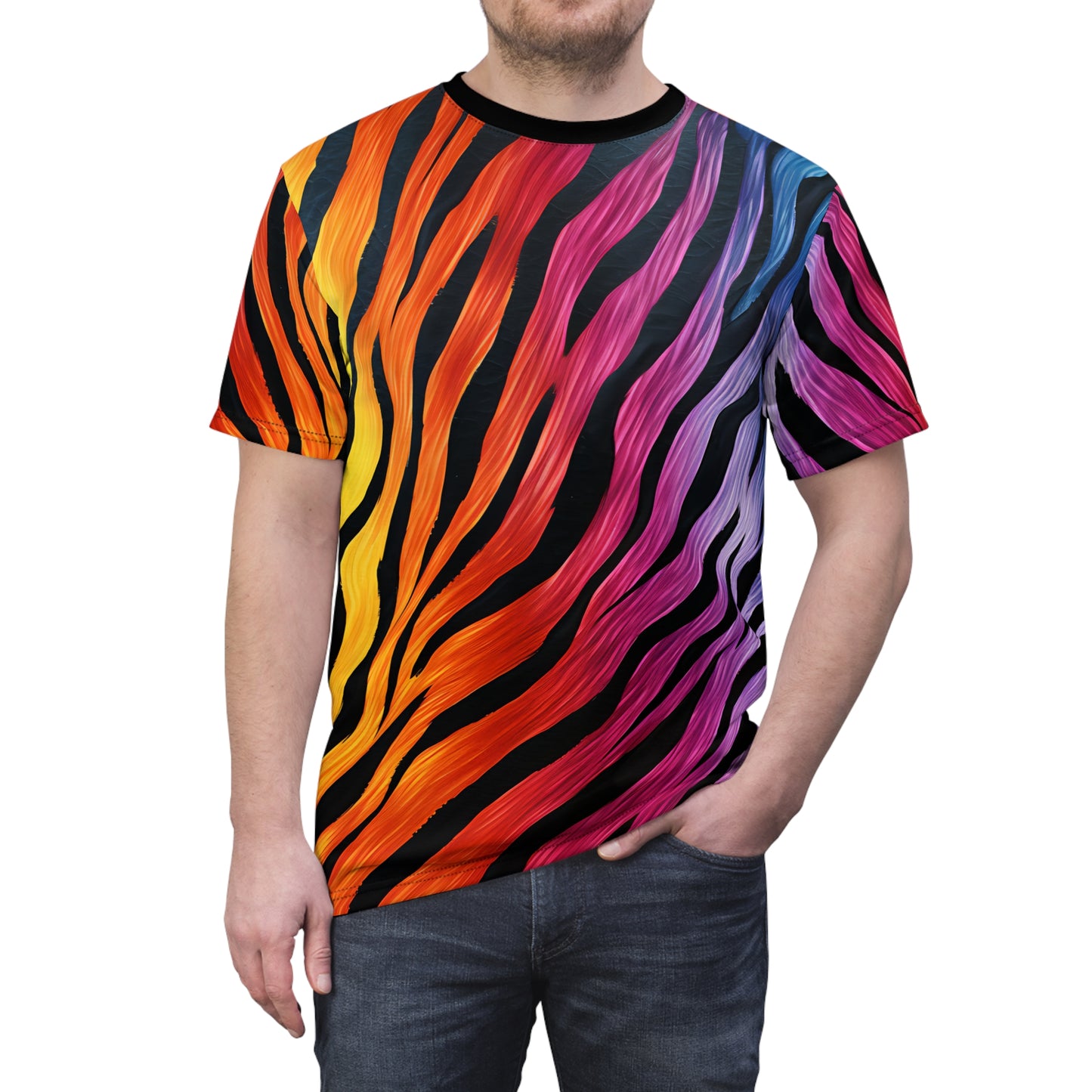 Colorful Electrifying Zebra T-Shirt