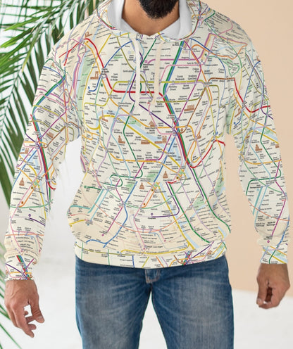 Paris Subway City Map Hoodie