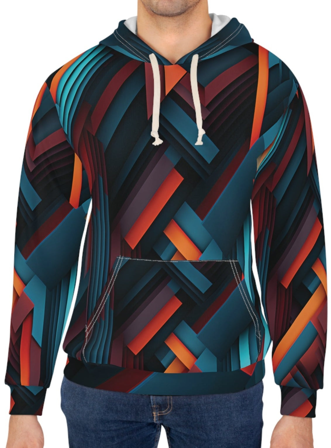 Abstract Prisms Pattern Hoodie