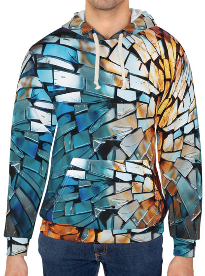 Broken Glass Shard Mosaic Hoodie