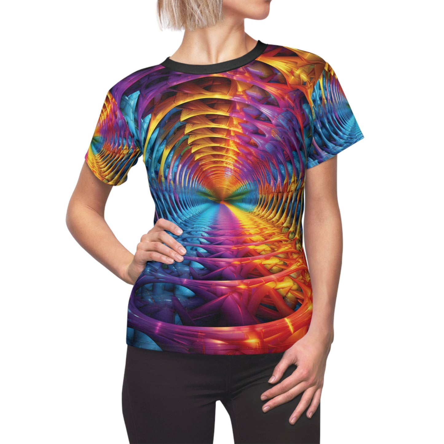 Vibrant Fractal Tunnel T-Shirt