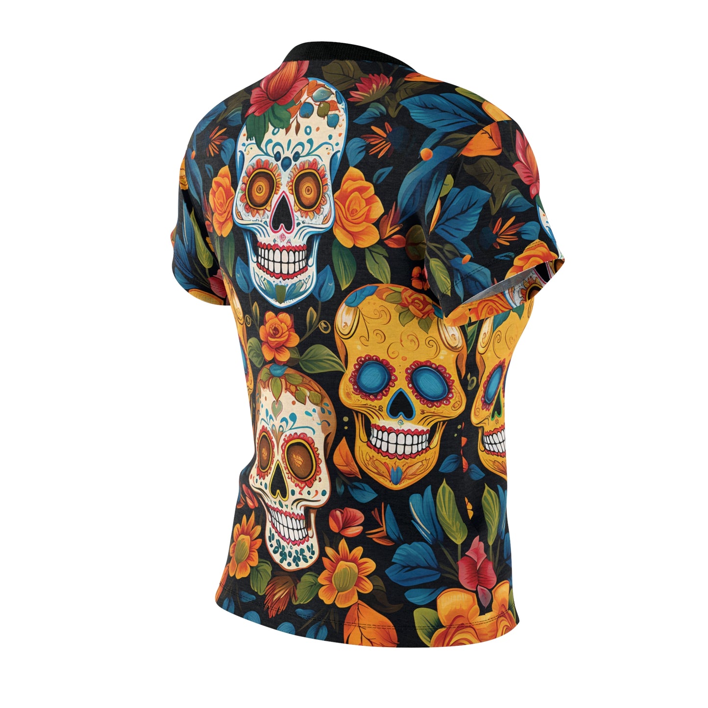 Mexican Calaveras Sugar Skulls And Flowers T-Shirt