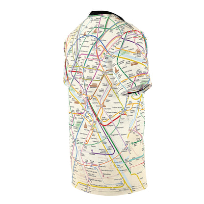 Paris Subway City Map T-Shirt