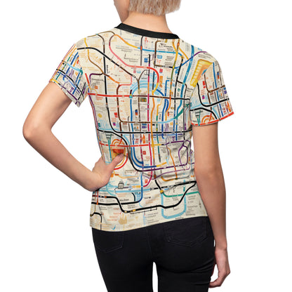 City Map With Subway And Bus Network T-Shirt