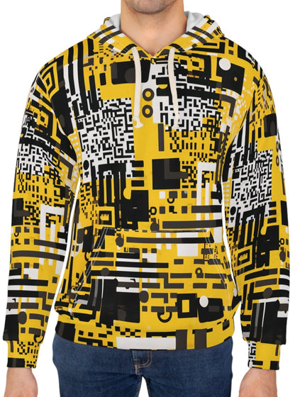 Yellow Black QR Code Hoodie