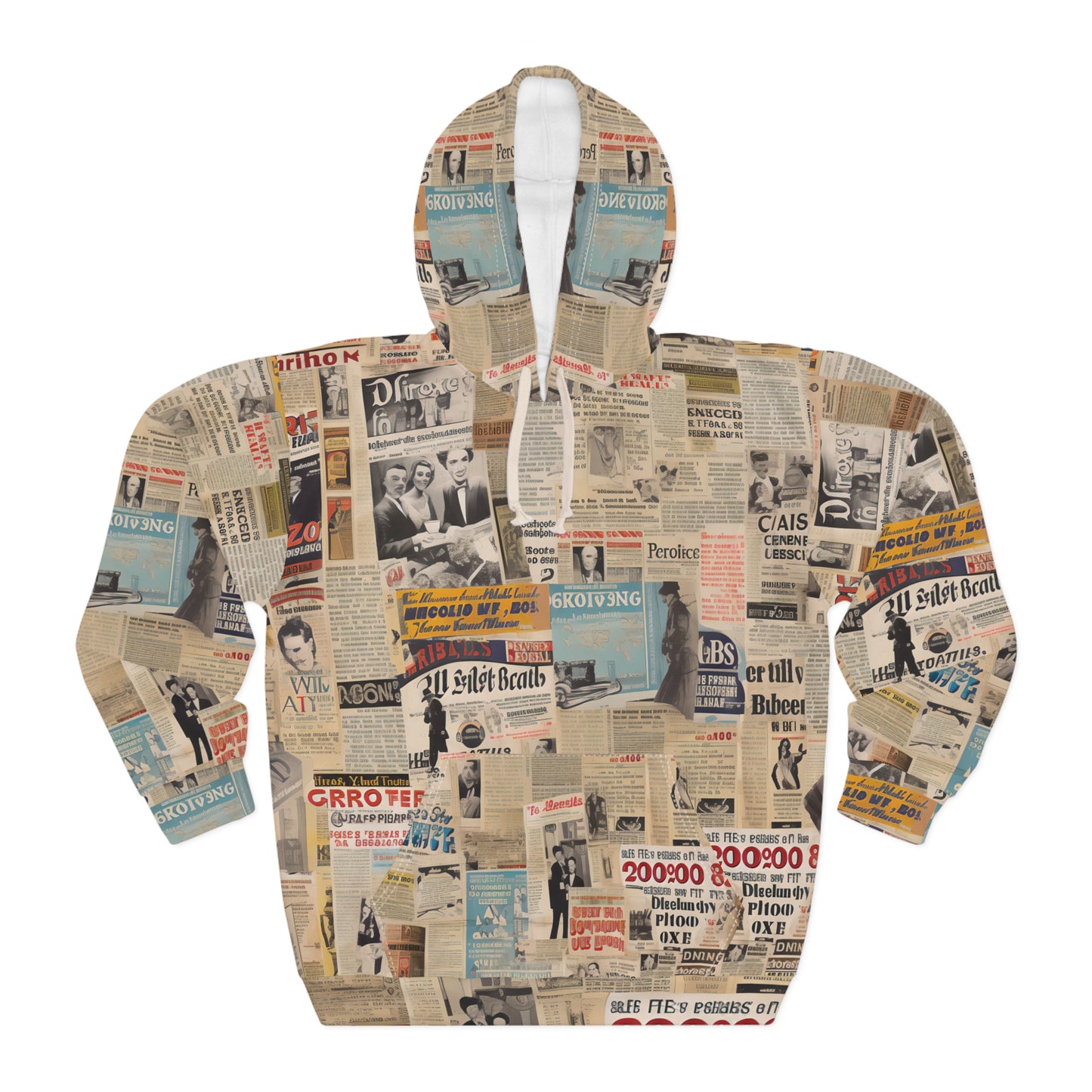 Vintage Newspaper Hoodie