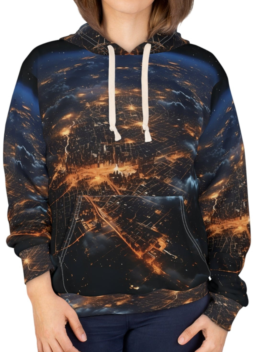 Night City From Space Hoodie