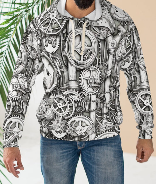 Steampunk Gear Watch Movement Hoodie