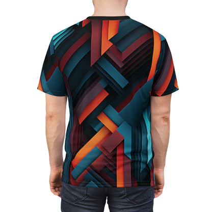 Abstract Prisms Pattern T-Shirt