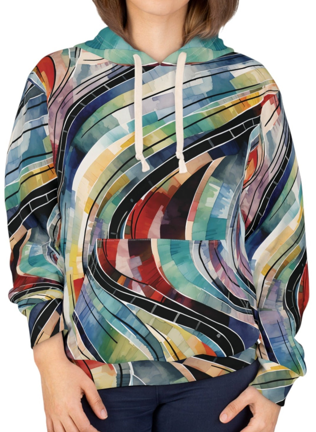 Artistic Crazy Paint Pattern Hoodie