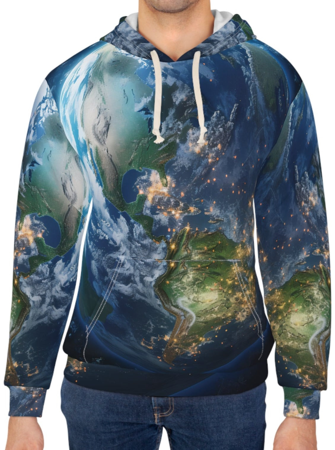 World Globe Map Inspired Hoodie