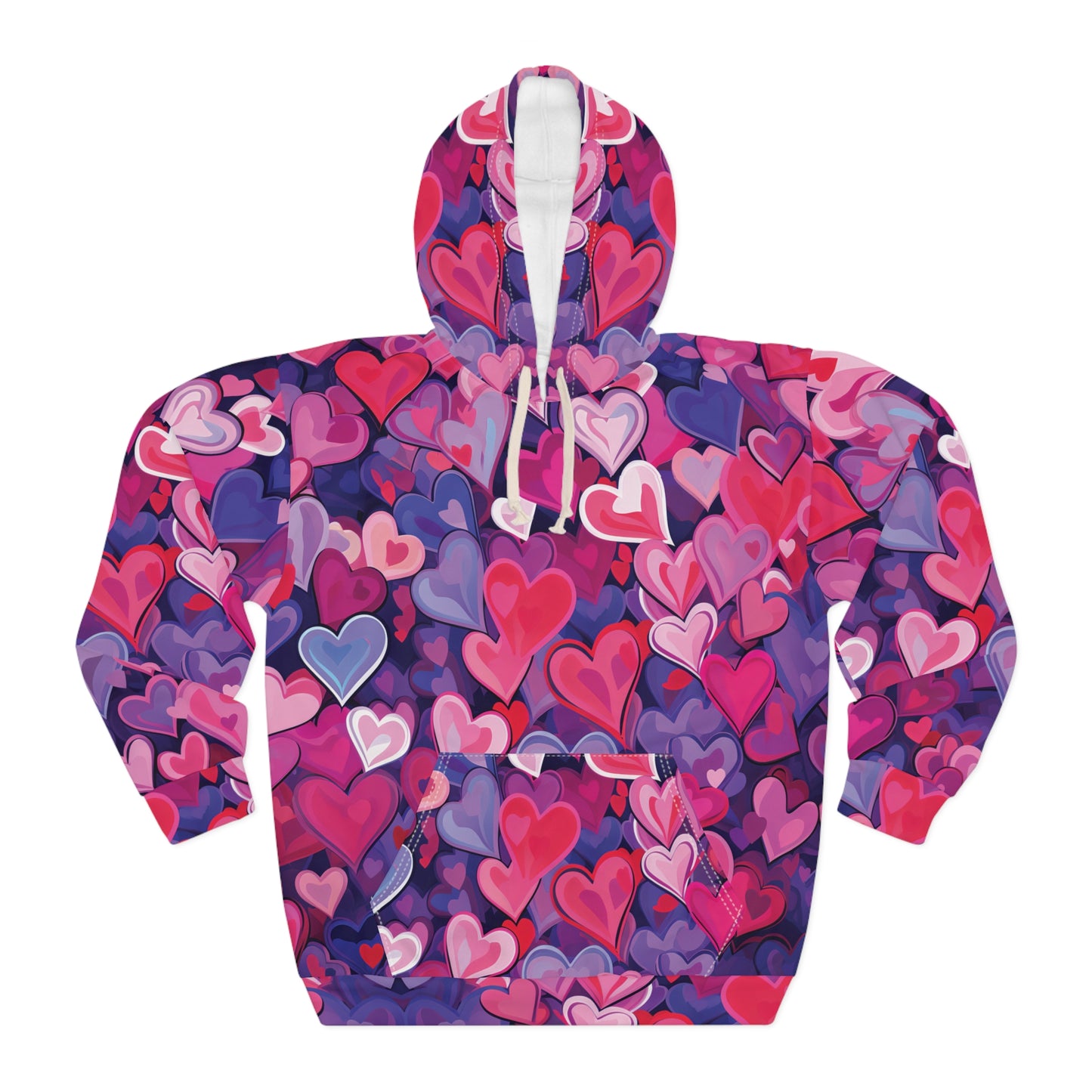 Not Only Vallentine Pink Hearts Hoodie