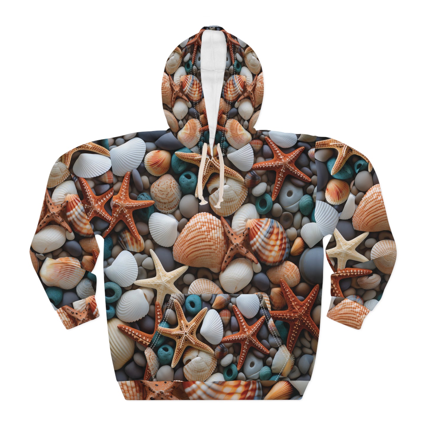 Rocky Beach with Shells Hoodie