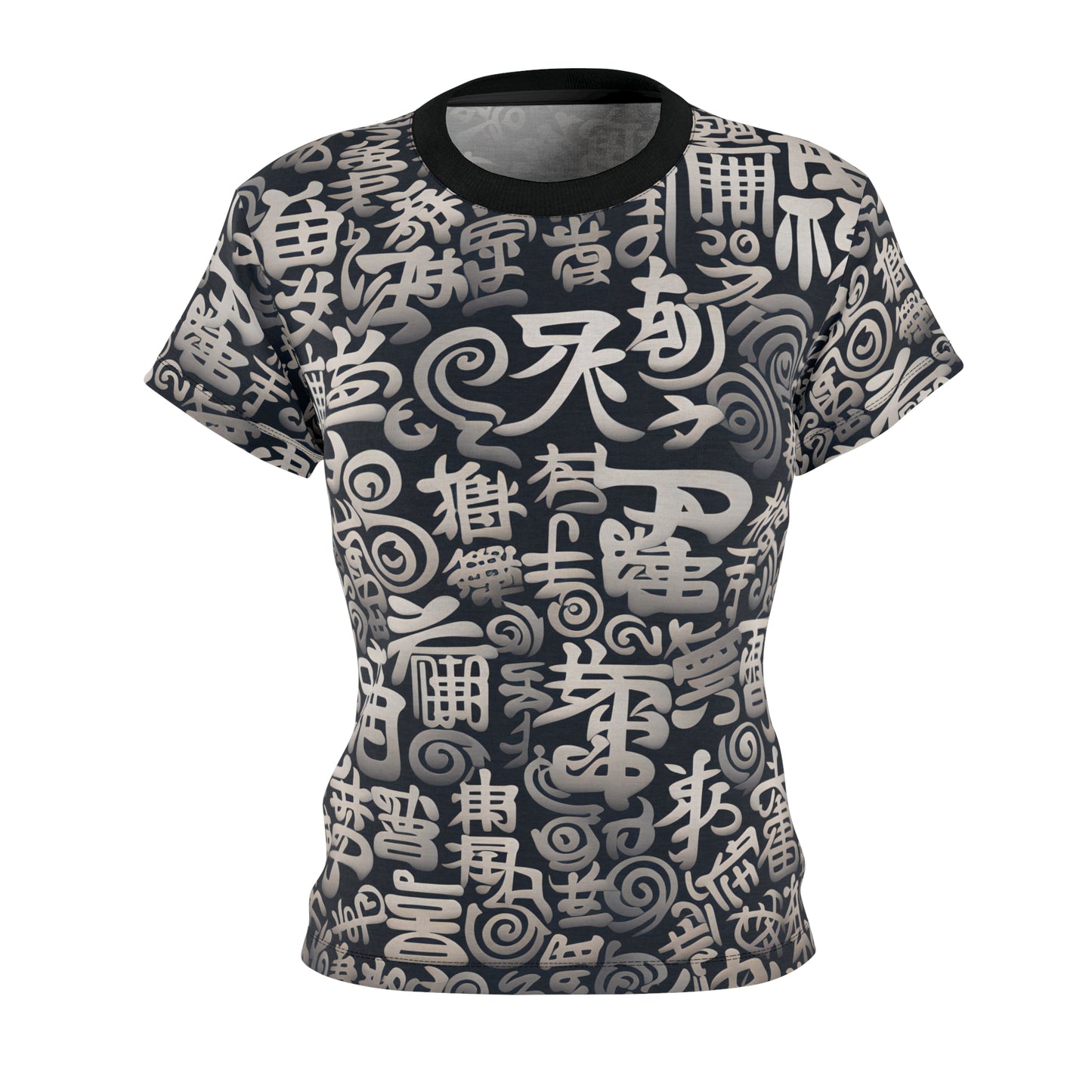 Shiny Silver Chinese Symbols T-Shirt