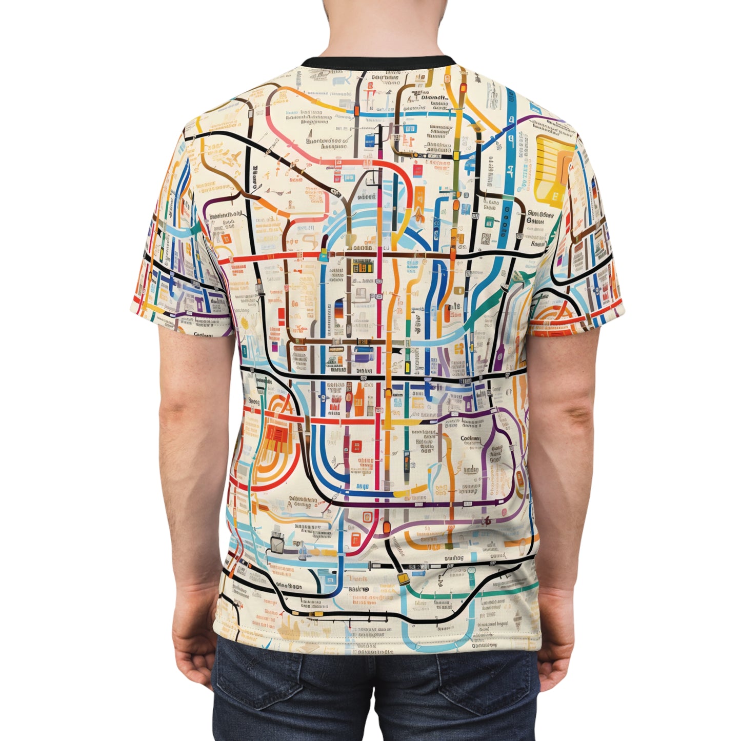 City Map With Subway And Bus Network T-Shirt