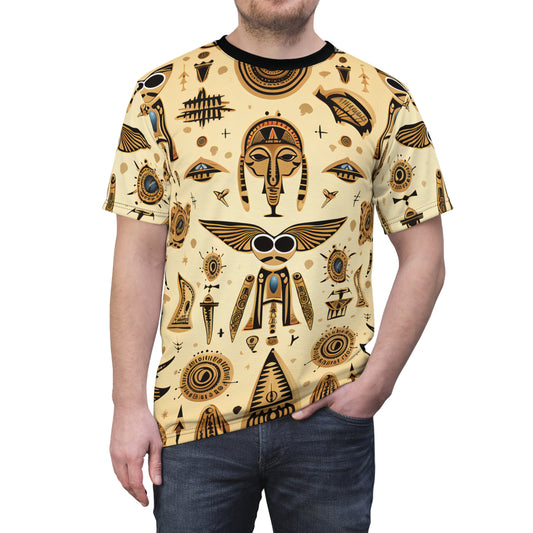 Egyptian and Aztec Hieroglyphics Fusion T-Shirt