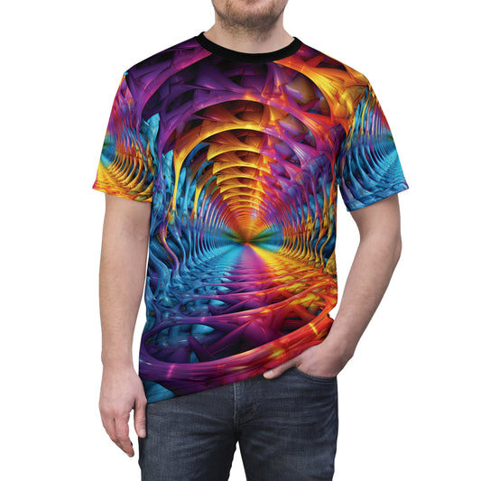 Vibrant Fractal Tunnel T-Shirt