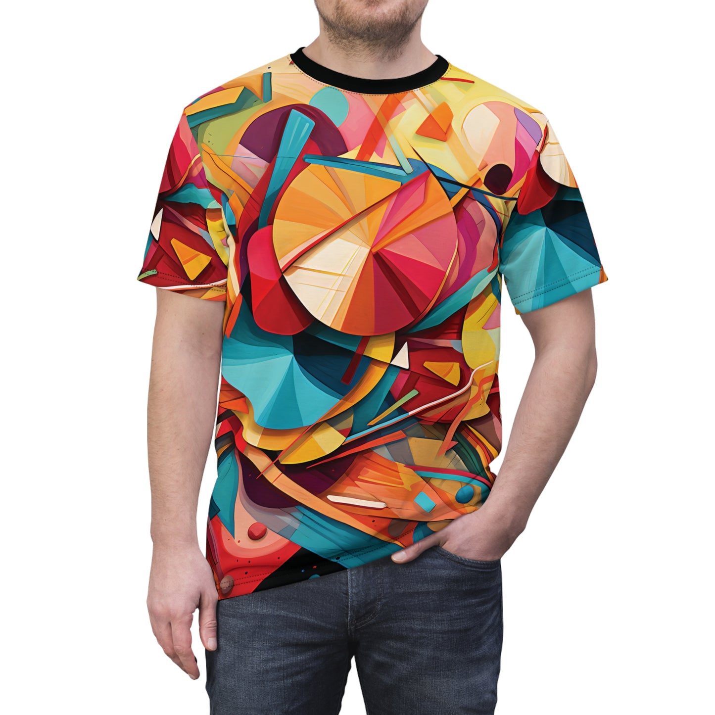 Abstract Colorful Geometrical Artwork T-Shirt