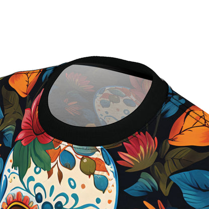 Mexican Calaveras Sugar Skulls And Flowers T-Shirt