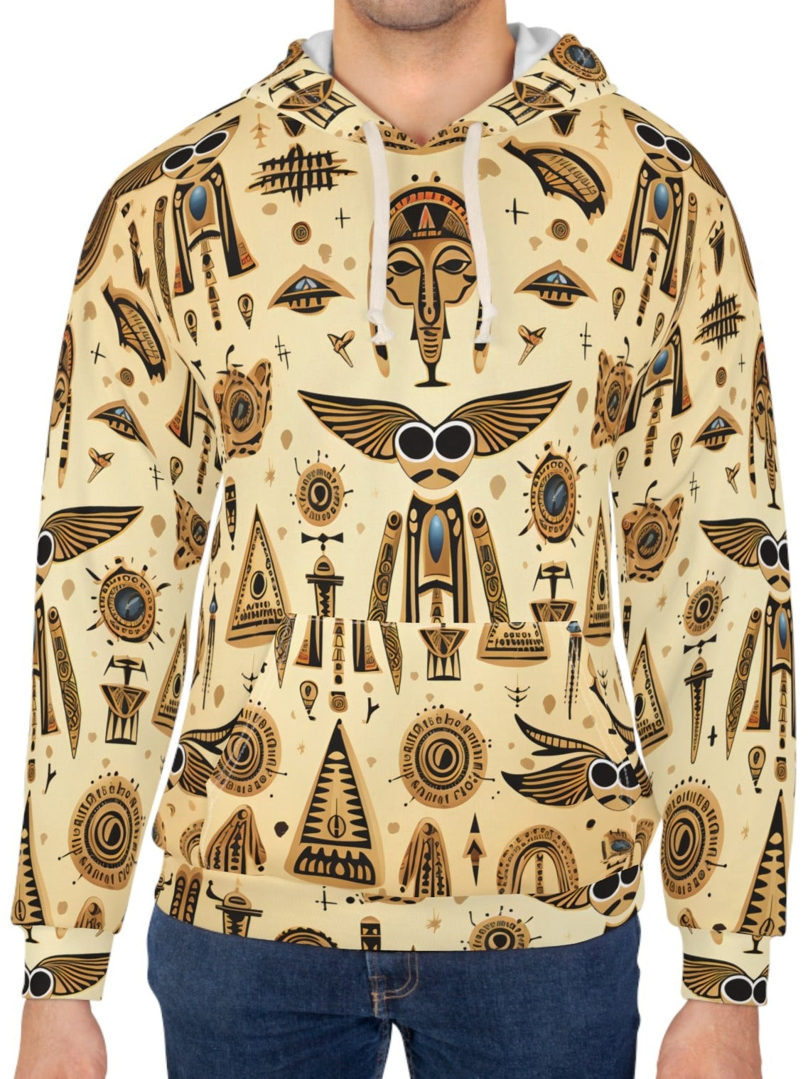 Egyptian and Aztec Hieroglyphics Fusion Hoodie