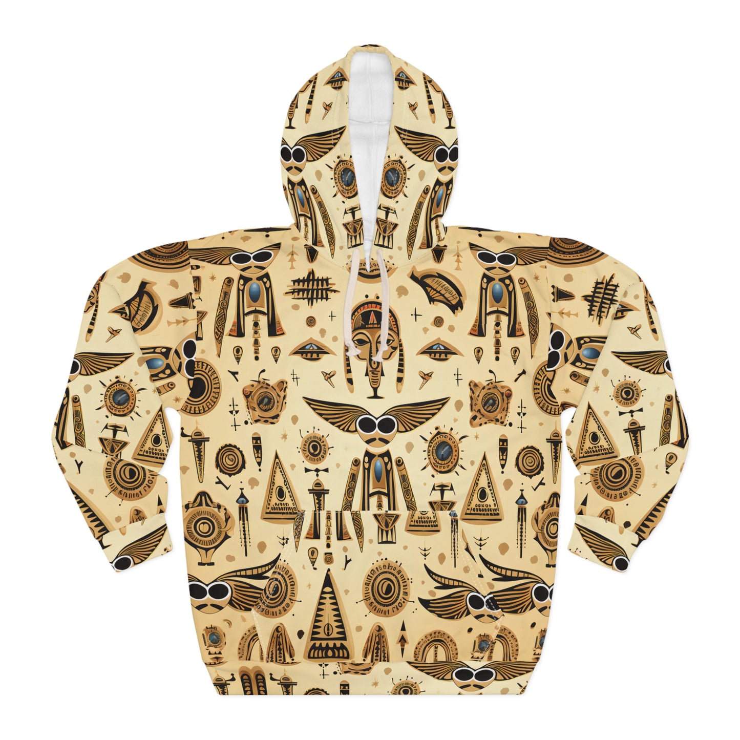 Egyptian and Aztec Hieroglyphics Fusion Hoodie