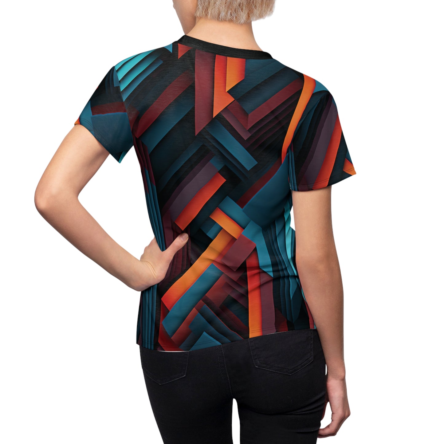 Abstract Prisms Pattern T-Shirt