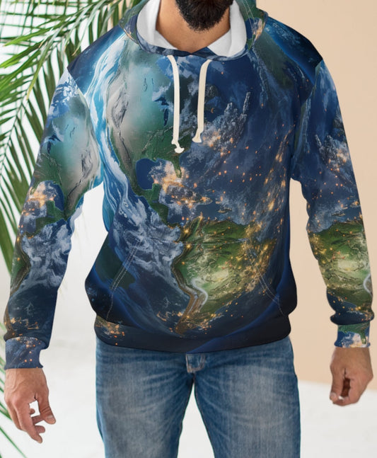 World Globe Map Inspired Hoodie