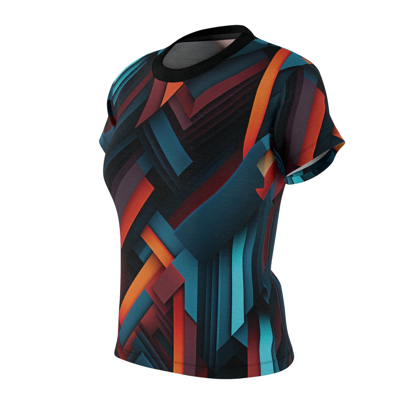 Abstract Prisms Pattern T-Shirt