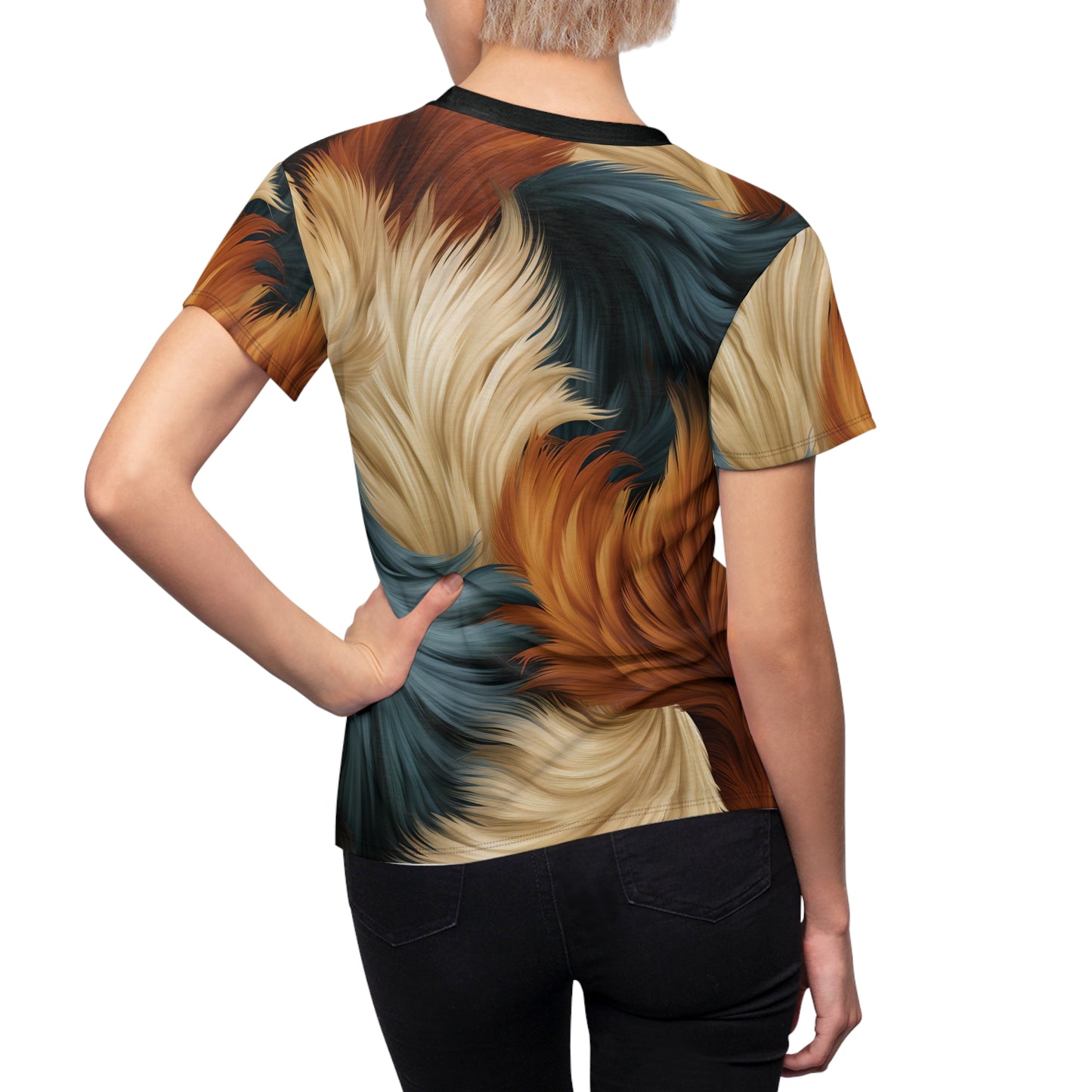 Alf and Border Collie Dog Fur Fusion T-Shirt