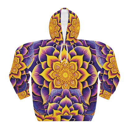 Purple Yellow Indian Mandala Hoodie