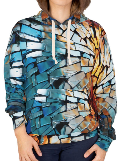 Broken Glass Shard Mosaic Hoodie