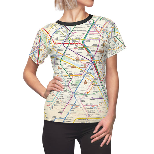 Paris Subway City Map T-Shirt