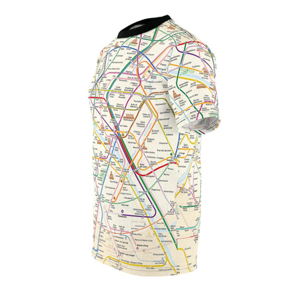 Paris Subway City Map T-Shirt