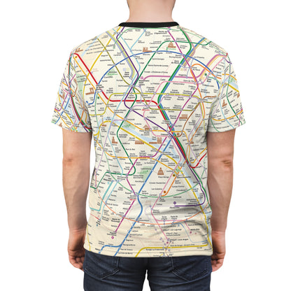 Paris Subway City Map T-Shirt