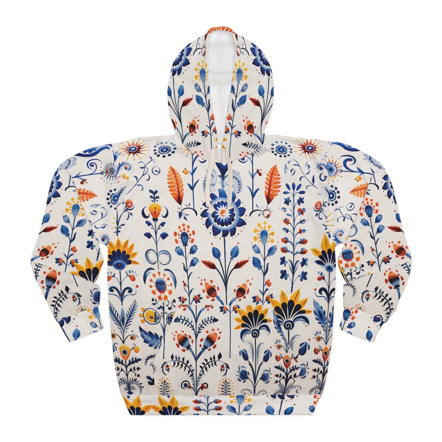 Traditional Flower Ornaments Hoodie