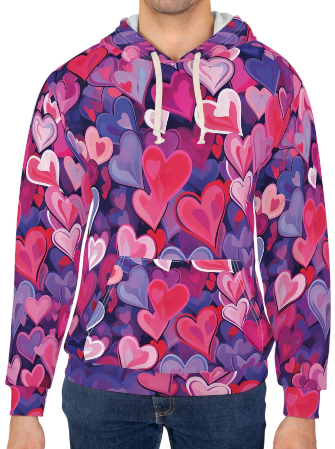 Not Only Vallentine Pink Hearts Hoodie