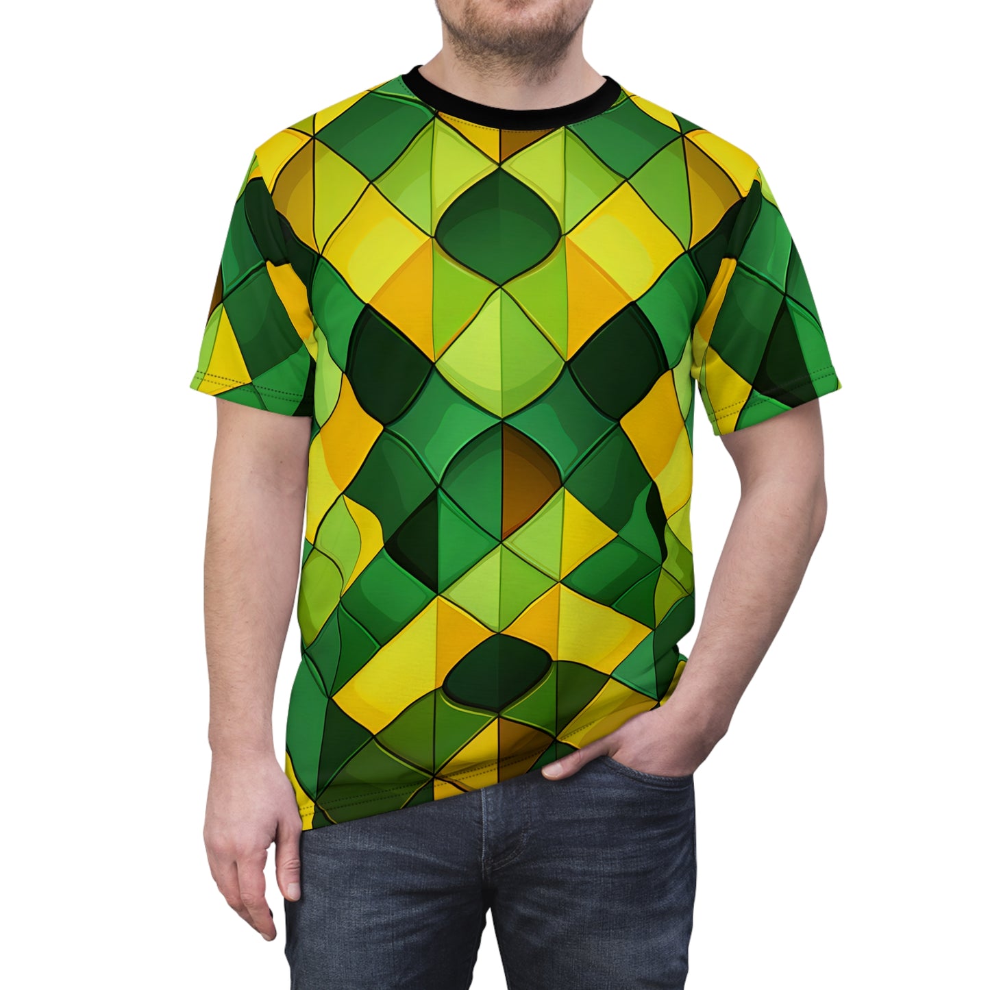 Yellow Green Mosaic T-Shirt