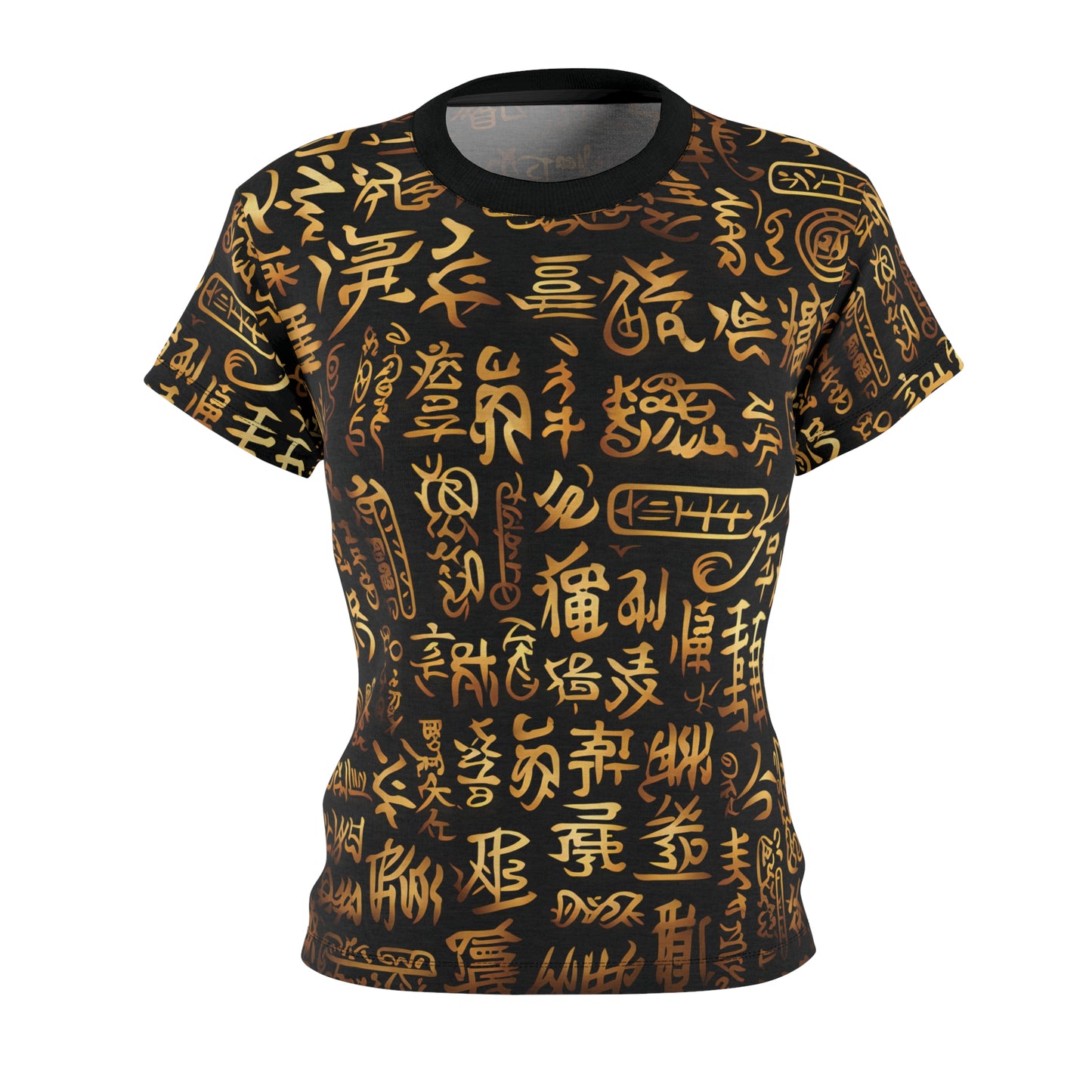 Black And Gold Chinese Symbols T-Shirt