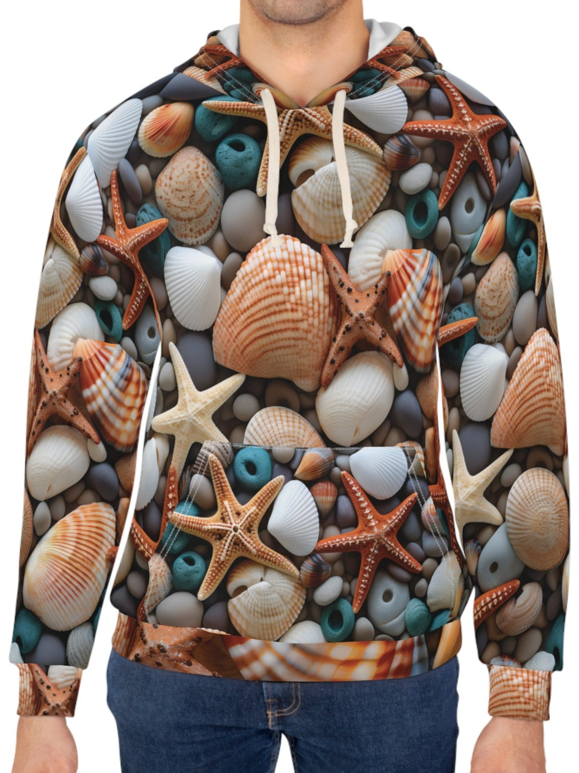 Rocky Beach with Shells Hoodie