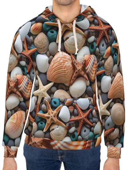 Rocky Beach with Shells Hoodie