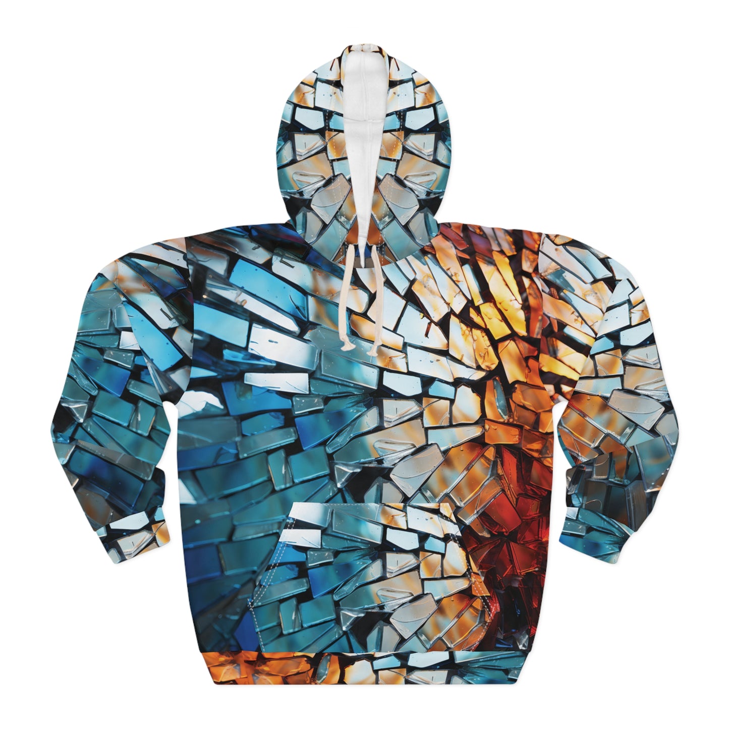 Broken Glass Shard Mosaic Hoodie